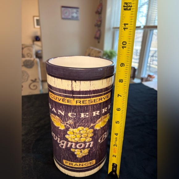 Decorative Ceramic Wine Canister Holder - Picture 7 of 8